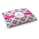 Linked Circles & Diamonds Dog Bed - Medium w/ Name and Initial