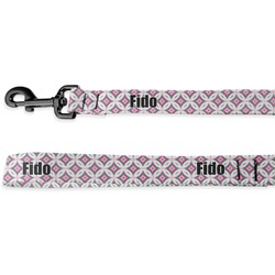 Linked Circles & Diamonds Dog Leash - 6 ft (Personalized)