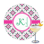 Linked Circles & Diamonds Printed Drink Topper - 3.25" (Personalized)