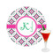 Linked Circles & Diamonds Drink Topper - Medium - Single with Drink