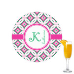 Linked Circles & Diamonds Printed Drink Topper - 2.15" (Personalized)