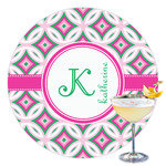 Linked Circles & Diamonds Printed Drink Topper - 3.5" (Personalized)