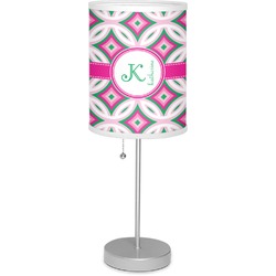 Linked Circles & Diamonds 7" Drum Lamp with Shade Linen (Personalized)