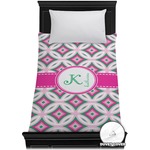 Linked Circles & Diamonds Duvet Cover - Twin (Personalized)