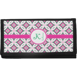 Linked Circles & Diamonds Canvas Checkbook Cover (Personalized)