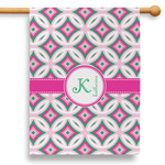 Linked Circles & Diamonds 28" House Flag (Personalized)