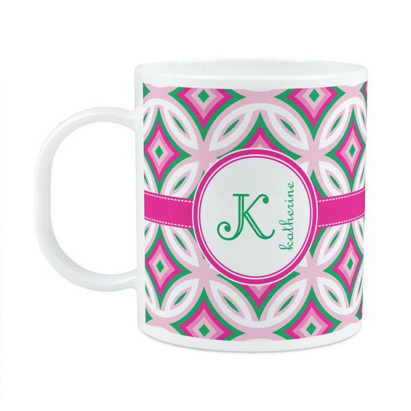 Custom Linked Circles & Diamonds Plastic Kids Mug (Personalized)