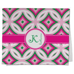 Linked Circles & Diamonds Kitchen Towel - Poly Cotton w/ Name and Initial