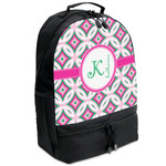 Linked Circles & Diamonds Backpacks - Black (Personalized)