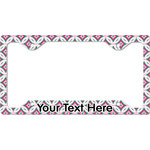 Linked Circles & Diamonds License Plate Frame - Style C (Personalized)