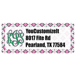 Linked Circles & Diamonds Return Address Labels (Personalized)