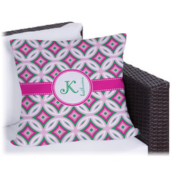 Linked Circles & Diamonds Outdoor Pillow - 20" (Personalized)