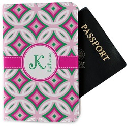 Linked Circles & Diamonds Passport Holder - Fabric (Personalized)