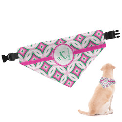 Linked Circles & Diamonds Dog Bandana - Large (Personalized)