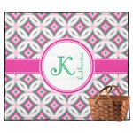 Linked Circles & Diamonds Outdoor Picnic Blanket (Personalized)