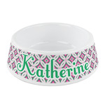 Linked Circles & Diamonds Plastic Dog Bowl - Small (Personalized)