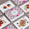 Linked Circles & Diamonds Playing Cards - Front & Back View