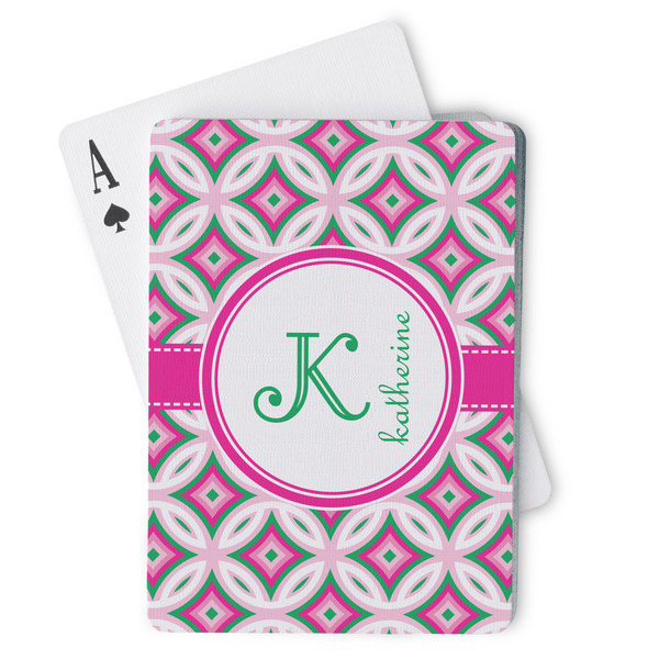 Custom Linked Circles & Diamonds Playing Cards (Personalized)