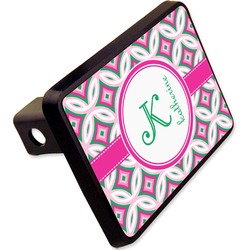 Linked Circles & Diamonds Rectangular Trailer Hitch Cover - 2" (Personalized)