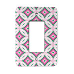 Linked Circles & Diamonds Rocker Style Light Switch Cover - Single Switch