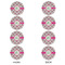 Linked Circles & Diamonds Round Linen Placemats - APPROVAL Set of 4 (double sided)