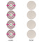 Linked Circles & Diamonds Round Linen Placemats - APPROVAL Set of 4 (single sided)