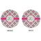 Linked Circles & Diamonds Round Linen Placemats - APPROVAL (double sided)