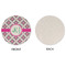 Linked Circles & Diamonds Round Linen Placemats - APPROVAL (single sided)