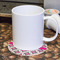 Linked Circles & Diamonds Round Paper Coaster - With Mug