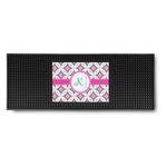 Linked Circles & Diamonds Rubber Bar Mat (Personalized)