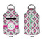 Linked Circles & Diamonds Sanitizer Holder Keychain - Small APPROVAL (Flat)