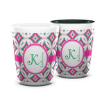 Linked Circles & Diamonds Ceramic Shot Glass - 1.5 oz (Personalized)