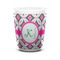 Linked Circles & Diamonds Shot Glass - White - FRONT