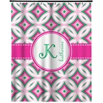 Linked Circles & Diamonds Extra Long Shower Curtain - 70"x84" (Personalized)