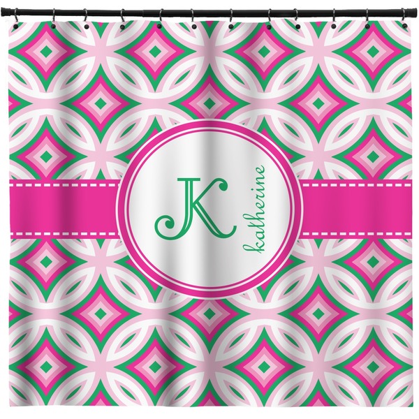 Custom Linked Circles & Diamonds Shower Curtain - Custom Size (Personalized)