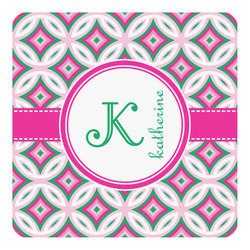 Linked Circles & Diamonds Square Decal - XLarge (Personalized)