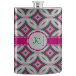 Linked Circles & Diamonds Stainless Steel Flask (Personalized)