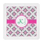 Linked Circles & Diamonds Standard Decorative Napkins (Personalized)