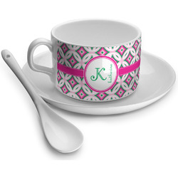 Linked Circles & Diamonds Tea Cup (Personalized)
