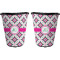 Linked Circles & Diamonds Trash Can Black - Front and Back - Apvl