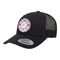 Linked Circles & Diamonds Trucker Hat - Black (Personalized)