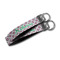 Linked Circles & Diamonds Webbing Keychain FOBs - Size Comparison