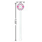 Linked Circles & Diamonds White Plastic 5.5" Stir Stick - Round - Dimensions