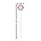 Linked Circles & Diamonds White Plastic 7" Stir Stick - Round - Dimensions