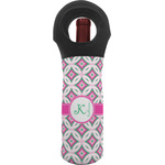 Linked Circles & Diamonds Wine Tote Bag (Personalized)