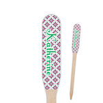 Linked Circles & Diamonds Paddle Wooden Food Picks - Double Sided (Personalized)