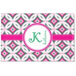 Linked Circles & Diamonds Woven Mat (Personalized)