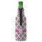 Linked Circles & Diamonds Zipper Bottle Cooler - BACK (bottle)