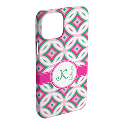 Linked Circles & Diamonds iPhone Case - Plastic - iPhone 15 Plus (Personalized)