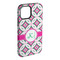 Linked Circles & Diamonds iPhone 15 Plus Tough Case - Angle